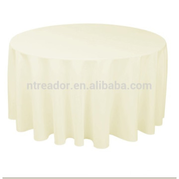 120 en redonda poli redonda sólida tela blanca weddingtableCloth